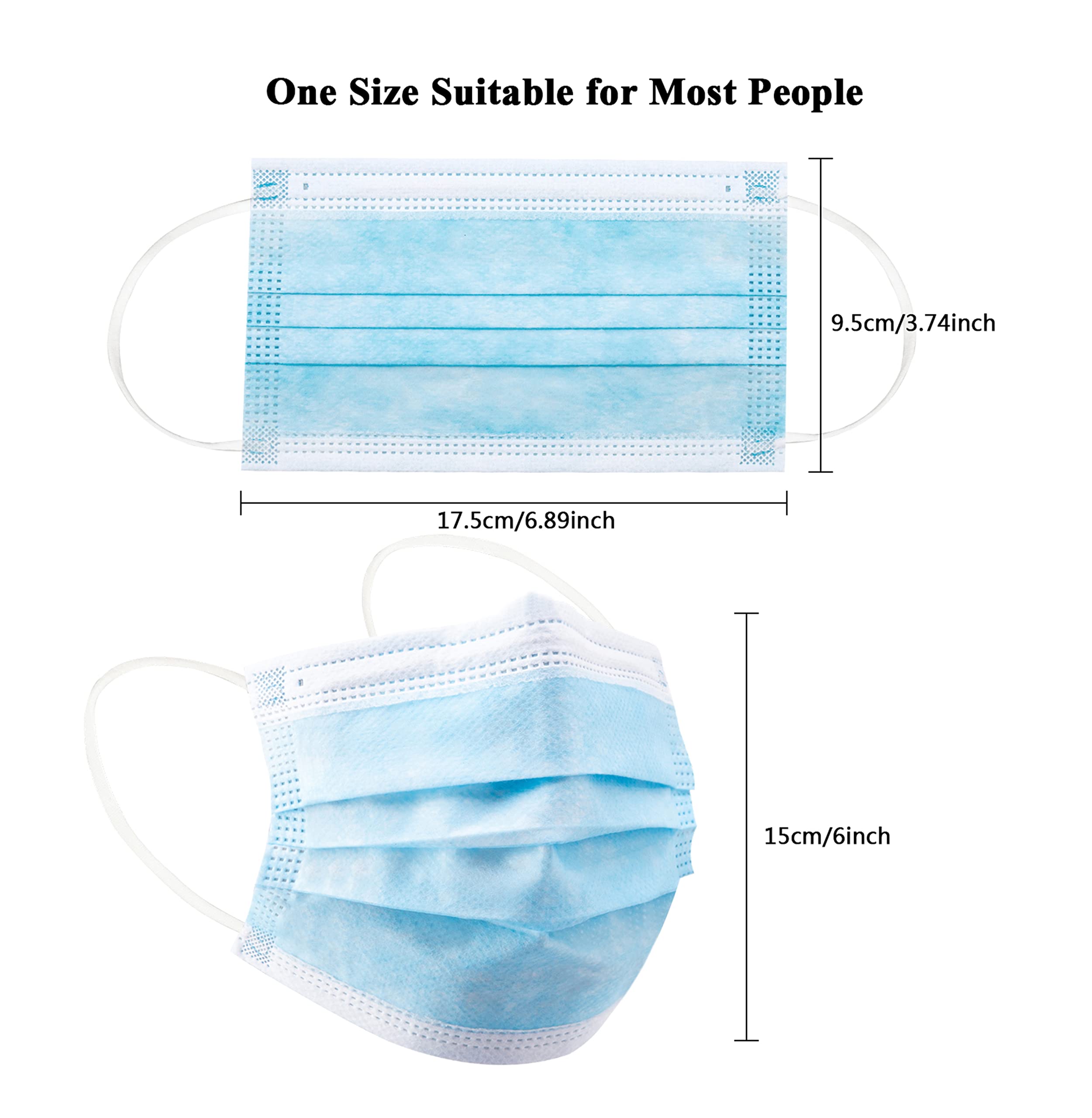 50/100Pcs Disposable Mask for  – Disposable Mask Blue recenzja i cena