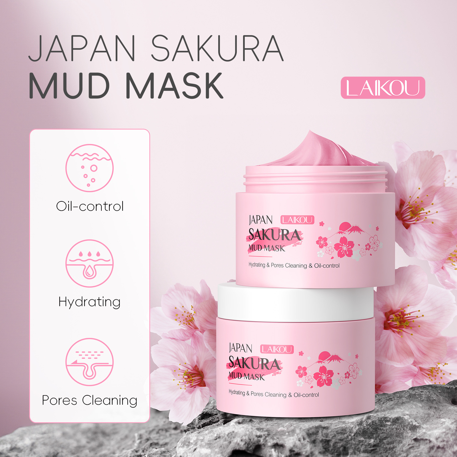 LAIKOU Sakura Clay Mask 25g/90 – Dust Mask Construction recenzja i cena