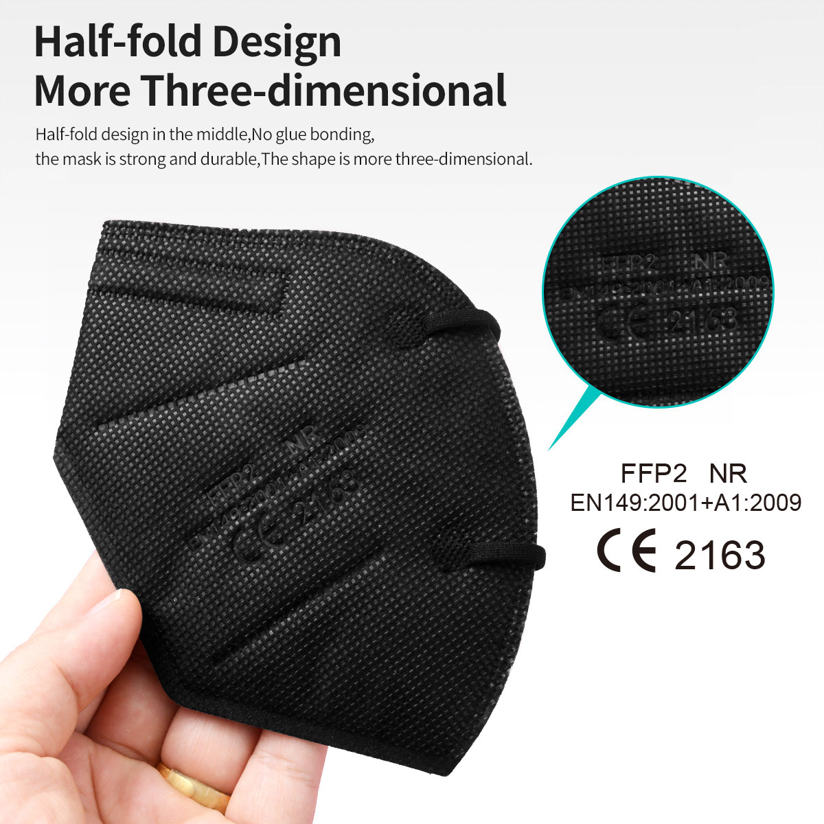 5Layer FFP2 Masks CE Approve K – Black Face Mask Pack recenzja i cena