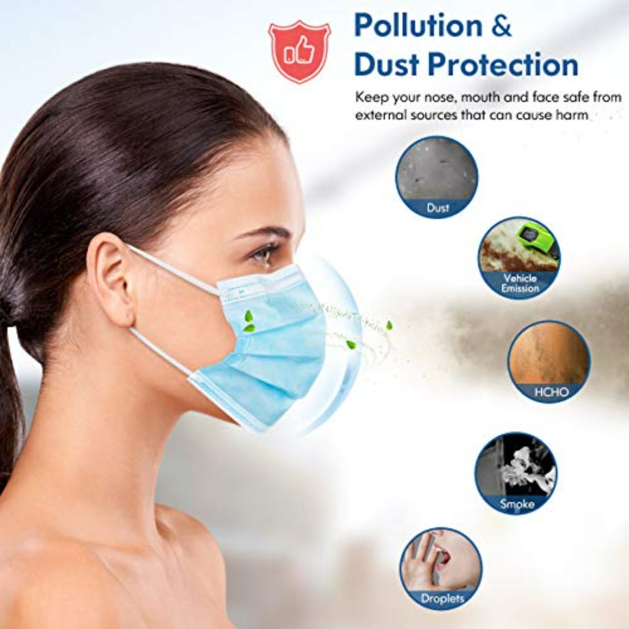 Face Mask Disposable Adults 3P – Disposable Mask Blue recenzja i cena
