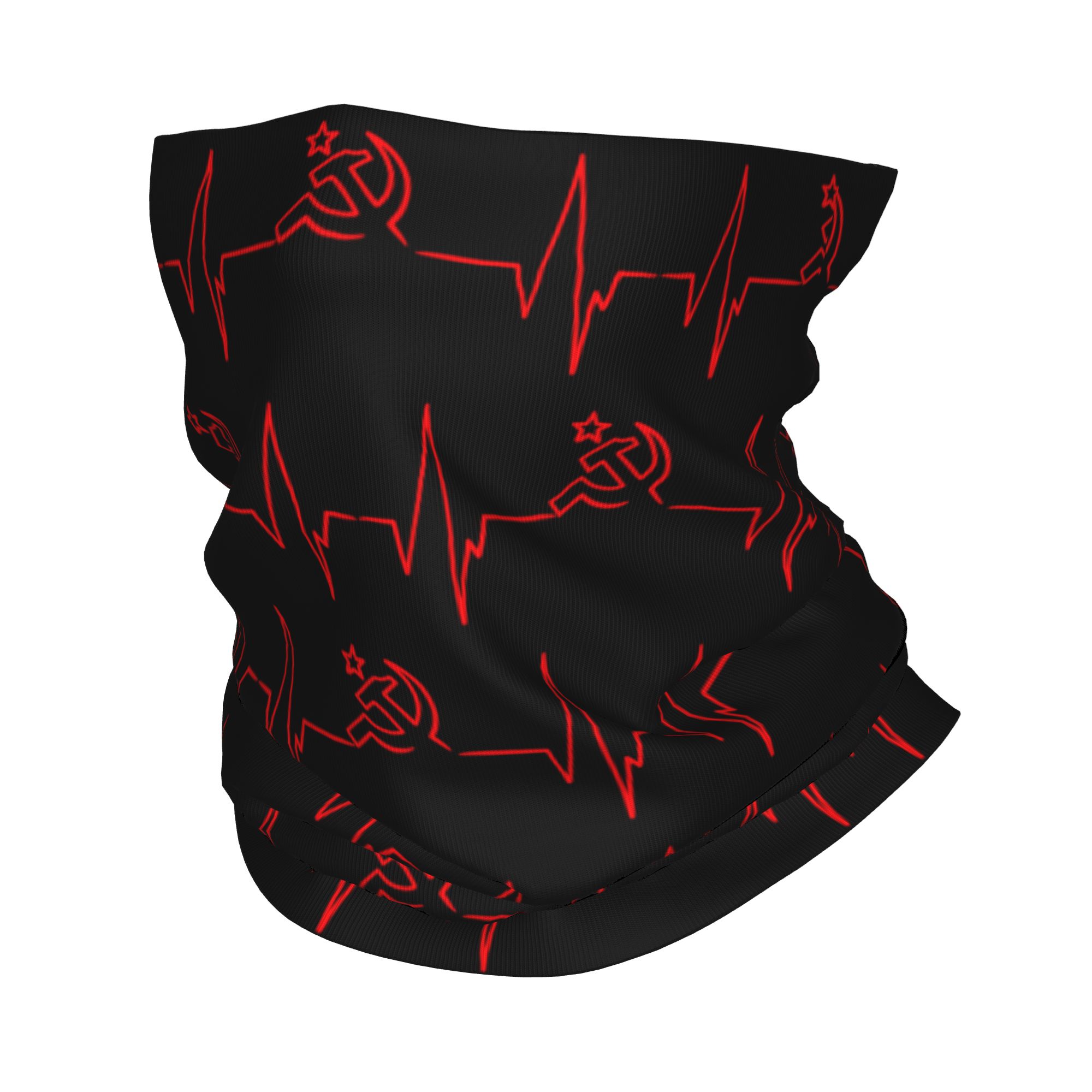 Custom Heartbeat Russian Flag  – Neck Gaiter Face Cover recenzja i cena