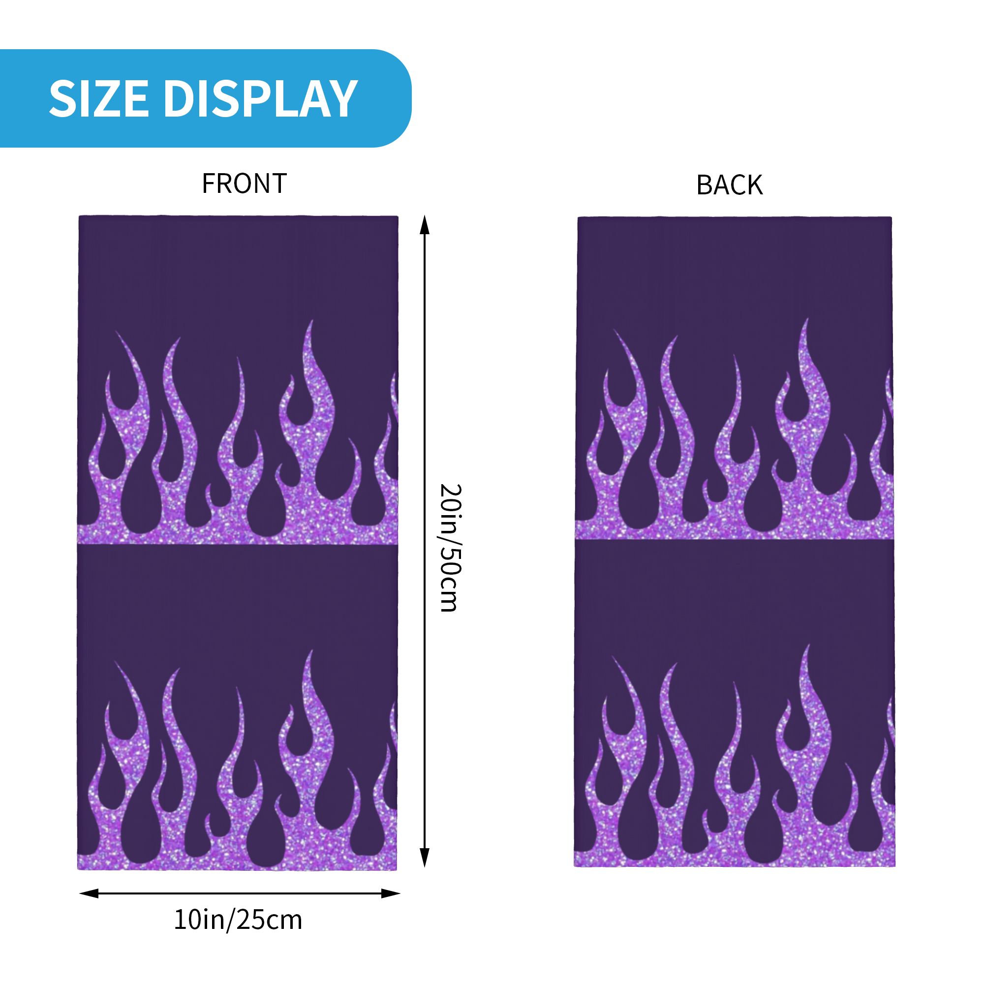 Custom Purple Glitter Flames B – Neck Gaiter Face Cover recenzja i cena
