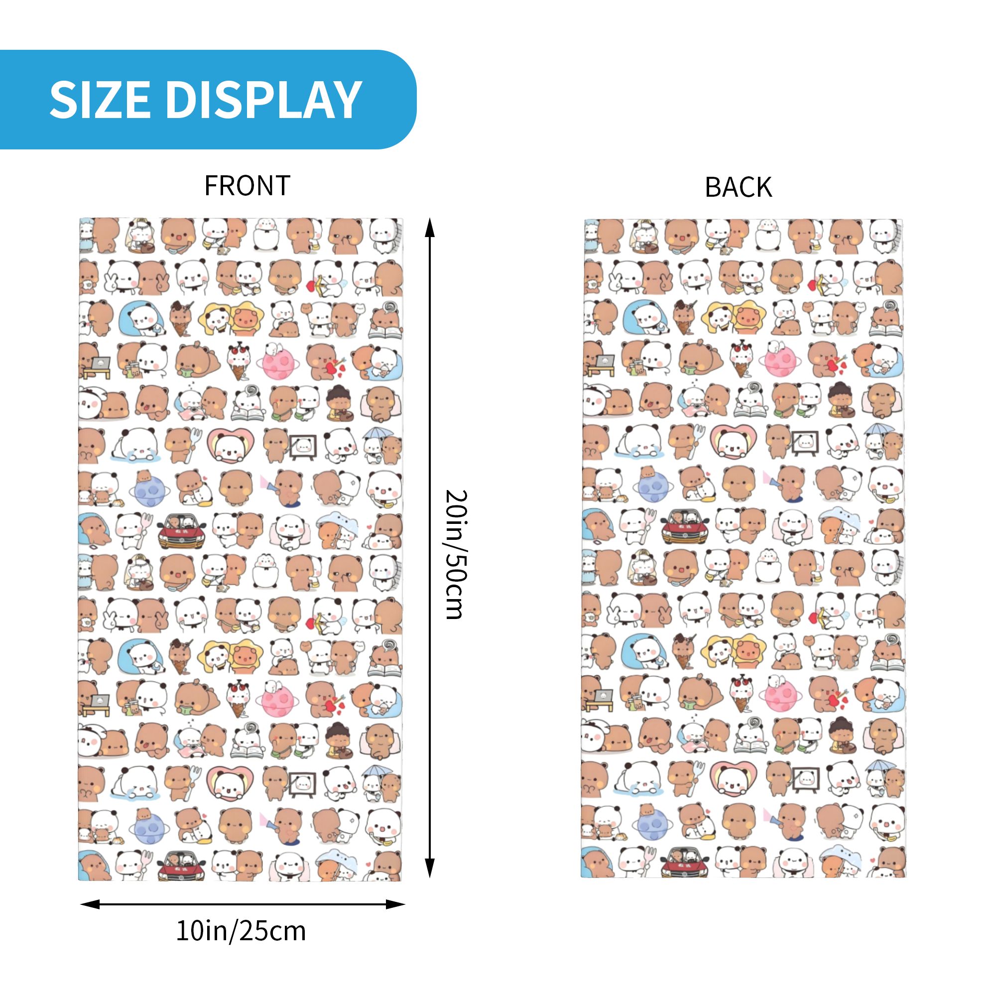 Custom Bear Cartoon Peach And  – Neck Gaiter Face Cover recenzja i cena