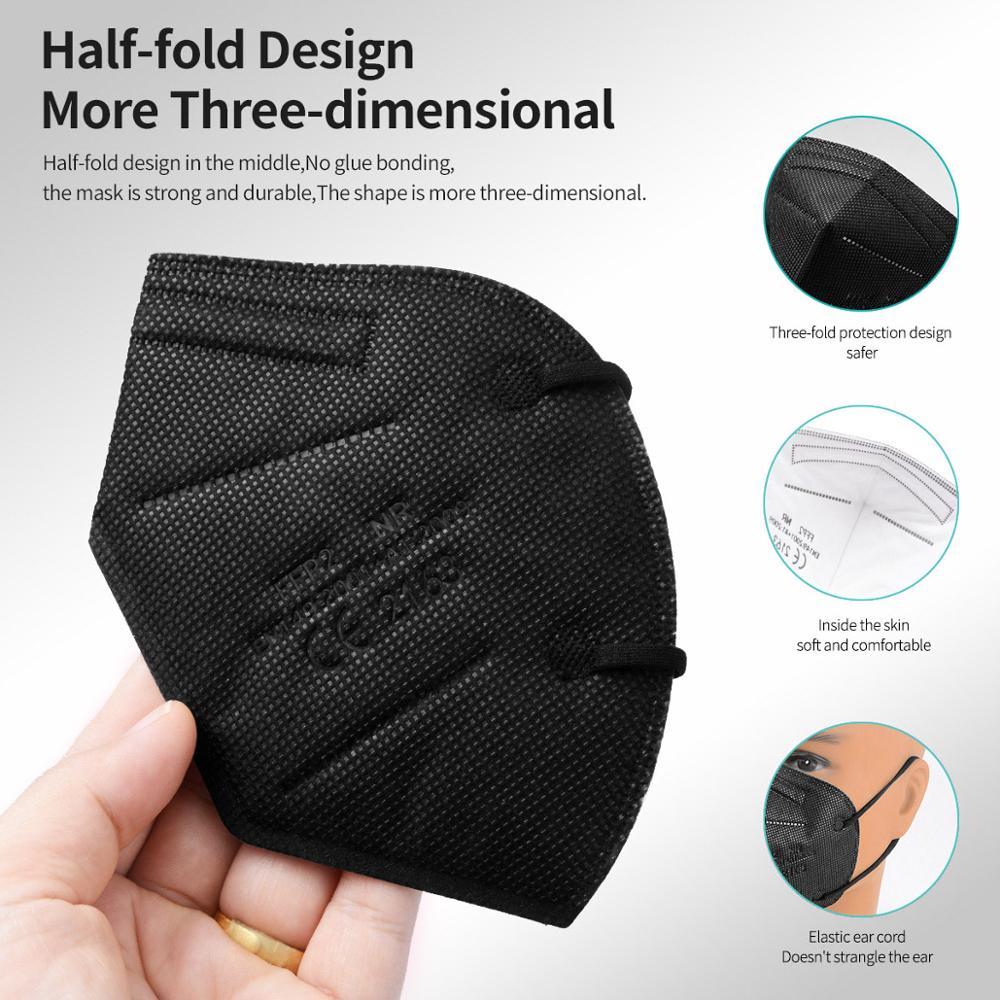 10-100Pcs FFP2 Masks KN95 Masc – Kn95 Respirator Mask recenzja i cena