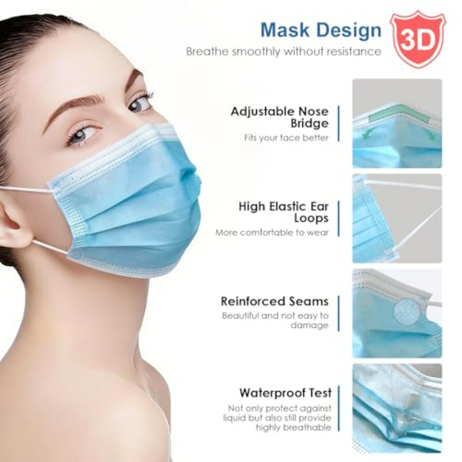 Blue Disposable Face Masks 100 – Disposable Mask Blue recenzja i cena