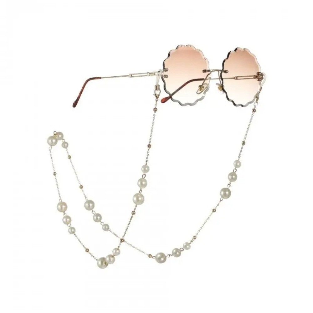 Trendy Pearl Beaded Sunglass C – Mask Lanyard Adjustable recenzja i cena