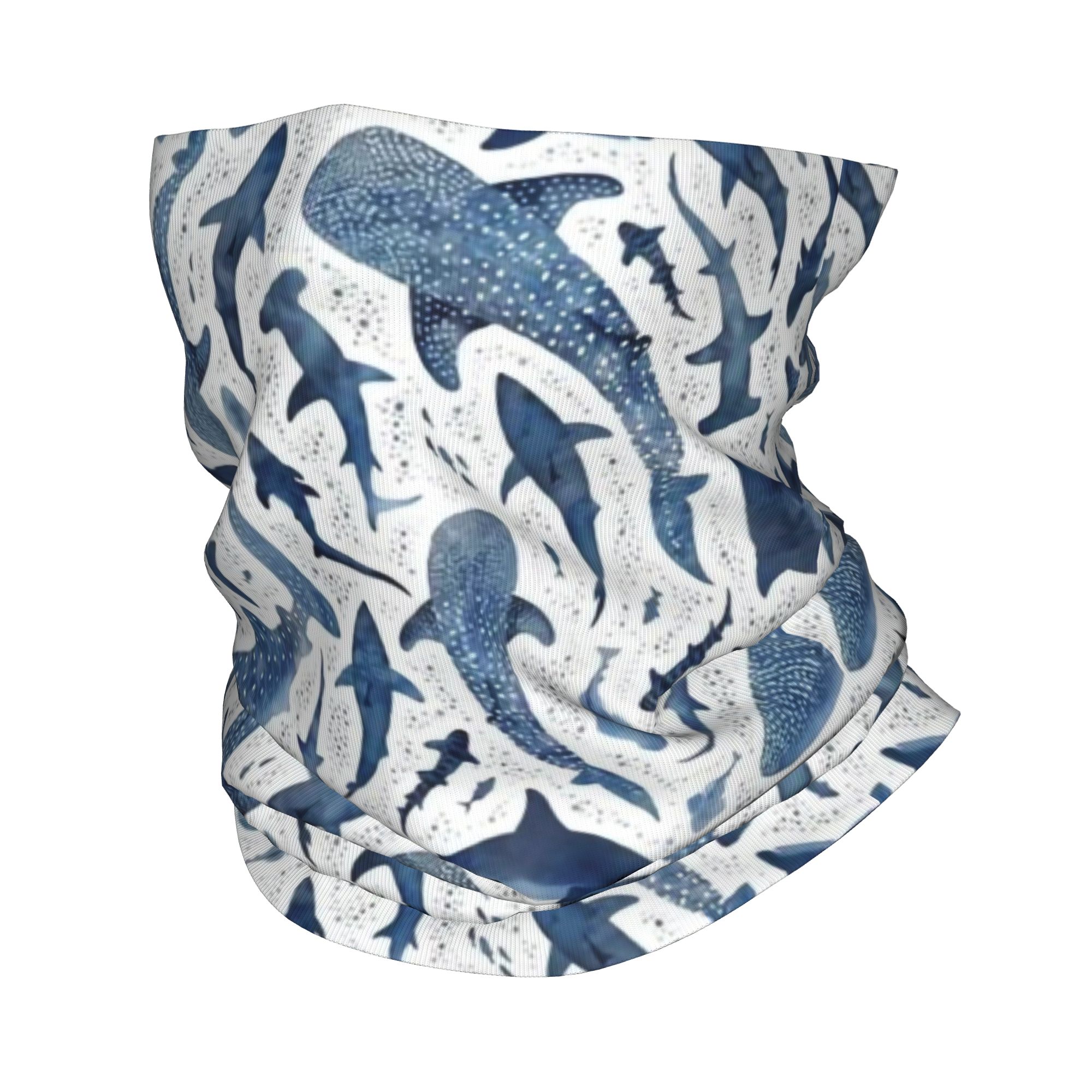 Custom Blue Watercolour Shark  – Neck Gaiter Face Cover recenzja i cena