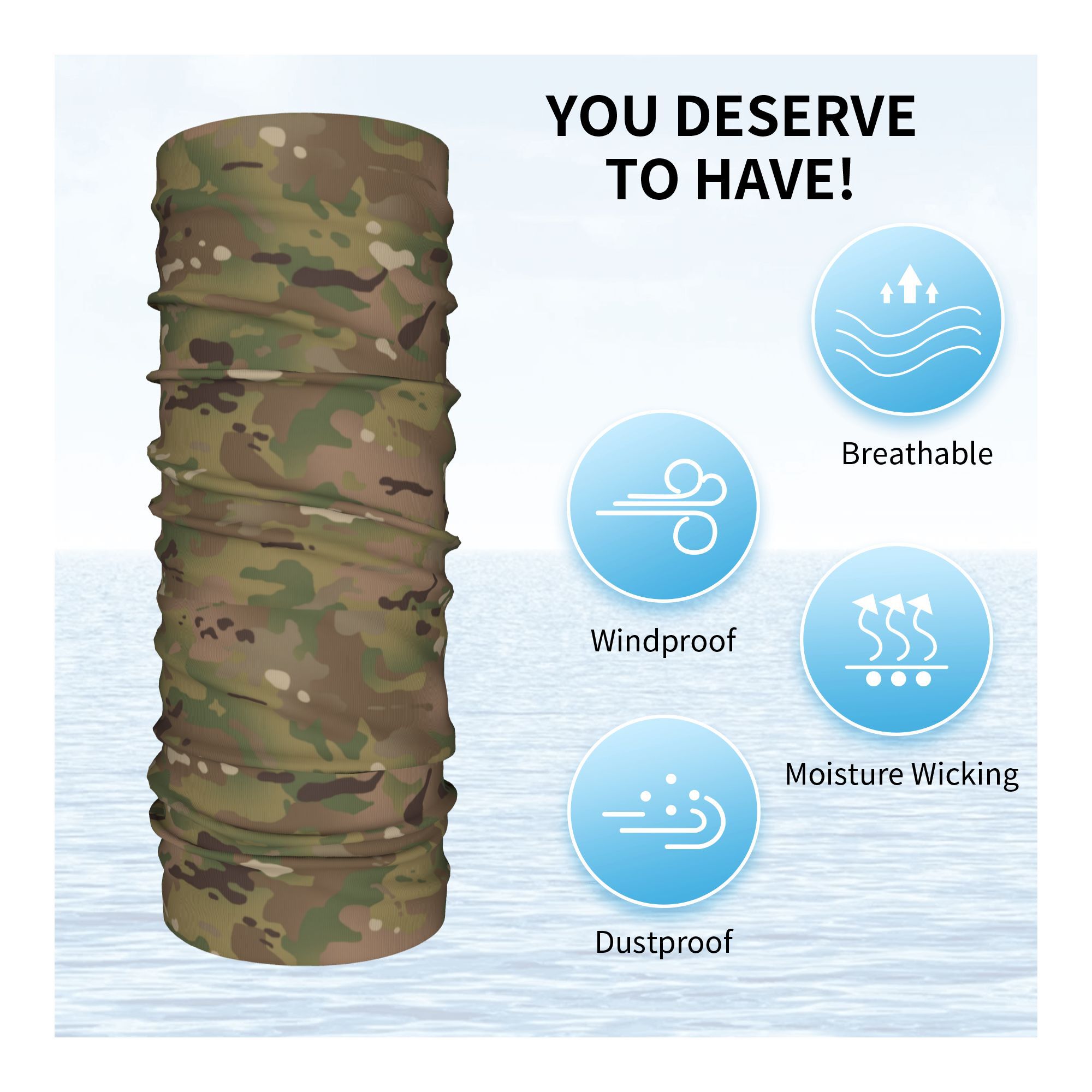 Custom Military Camouflage Pat – Neck Gaiter Face Cover recenzja i cena