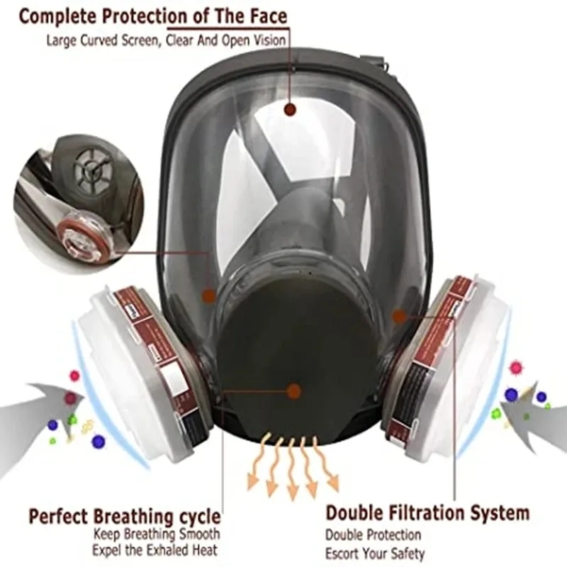 Large Size 6800 Gas Mask Full  – Kn95 Respirator Mask recenzja i cena