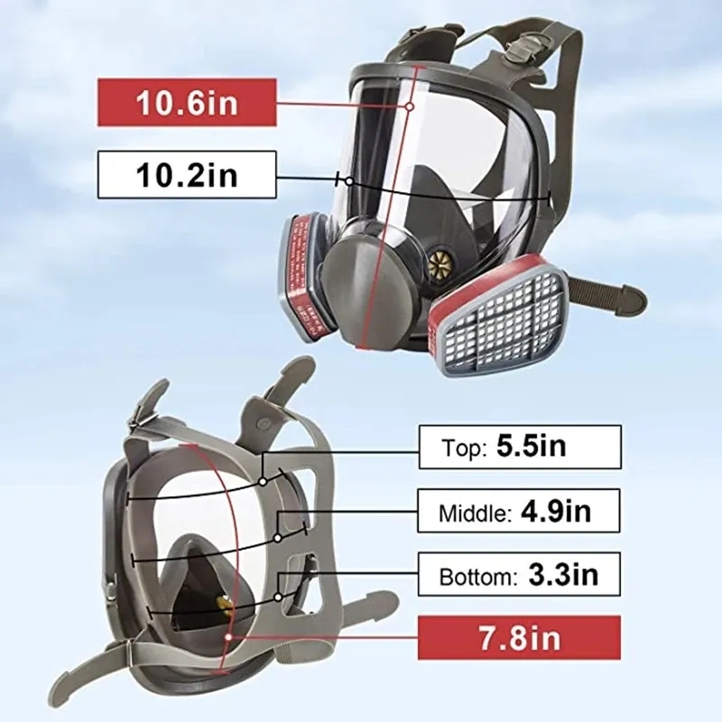 Large Size 6800 Gas Mask Full  – Kn95 Respirator Mask recenzja i cena