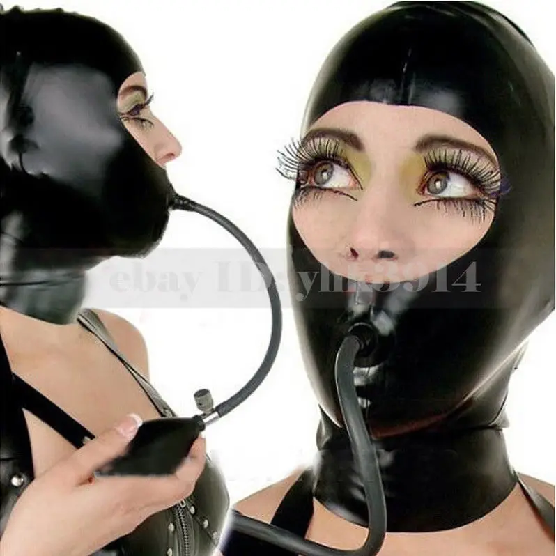 Black Unisex Latex Hoods Mask  – Black Face Mask Pack recenzja i cena