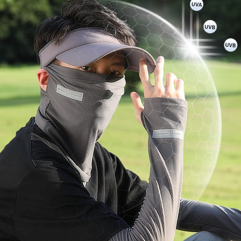 2Pcs Set Sun UV Protection Arm – Sports Mask Breathable recenzja i cena