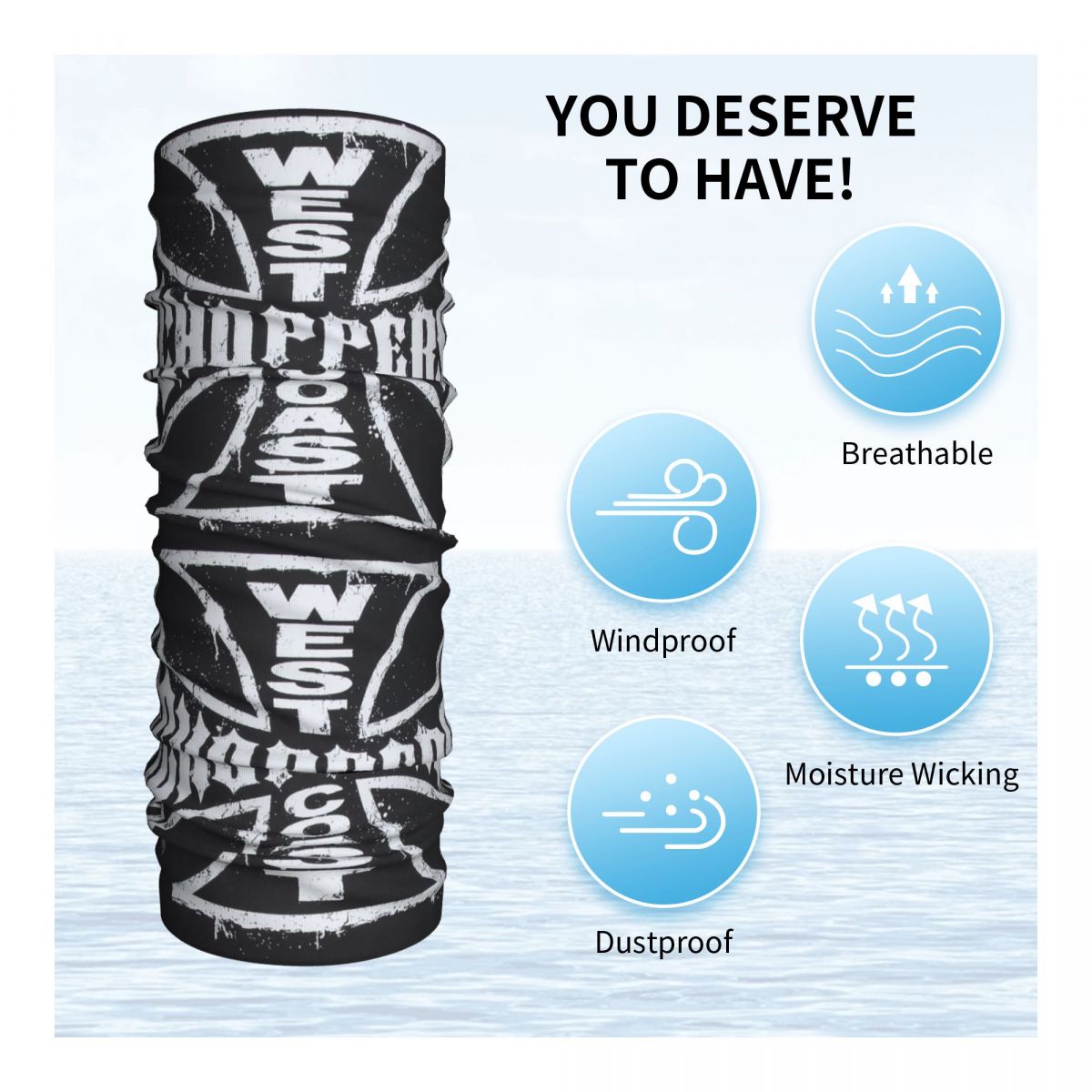 West Coast Iron Cross Choppers – Neck Gaiter Face Cover recenzja i cena