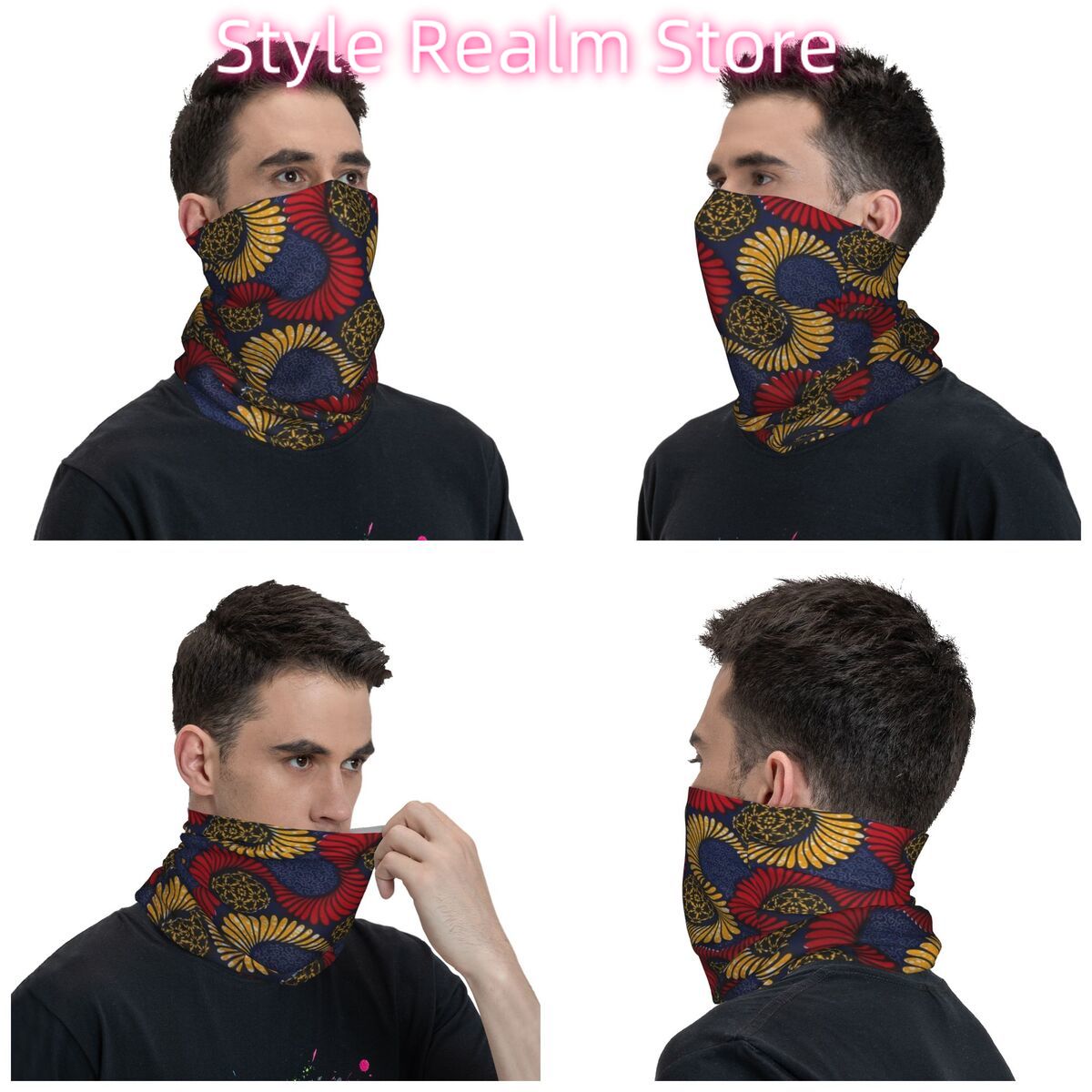 Ankara African Pattern Bandana – Neck Gaiter Face Cover recenzja i cena