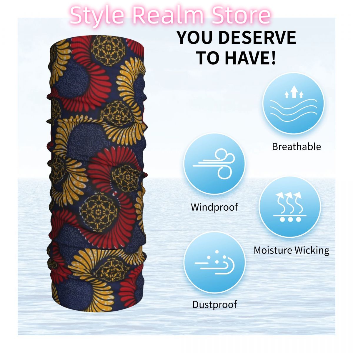 Ankara African Pattern Bandana – Neck Gaiter Face Cover recenzja i cena