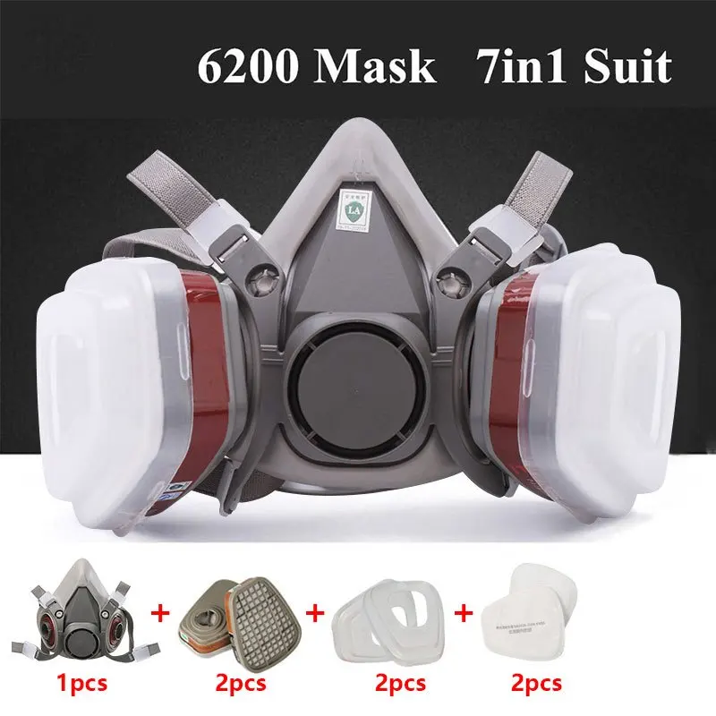 6200 7 in1 Gas Mask Gas-Proof  – Respirator Half Face recenzja i cena